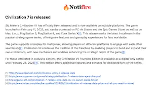 An example email notification sent by Notifire